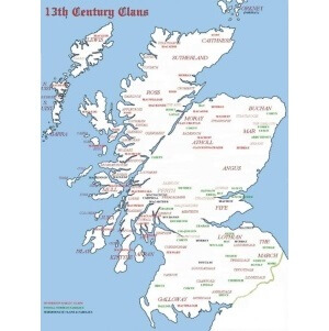 13th Century Clan Map
